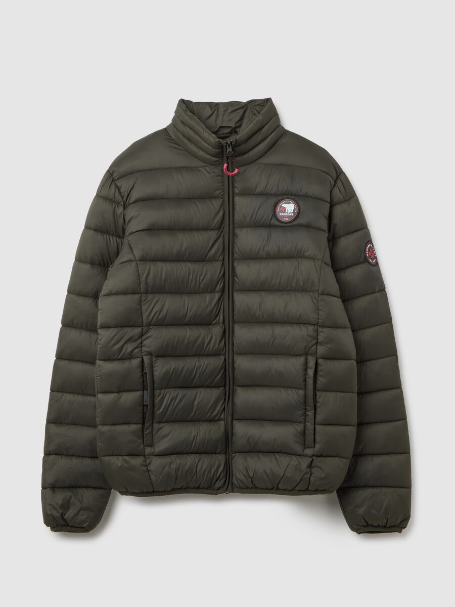 Green Padded Jacket with Zip_4