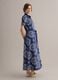 Blue pure cotton shirt dress_0
