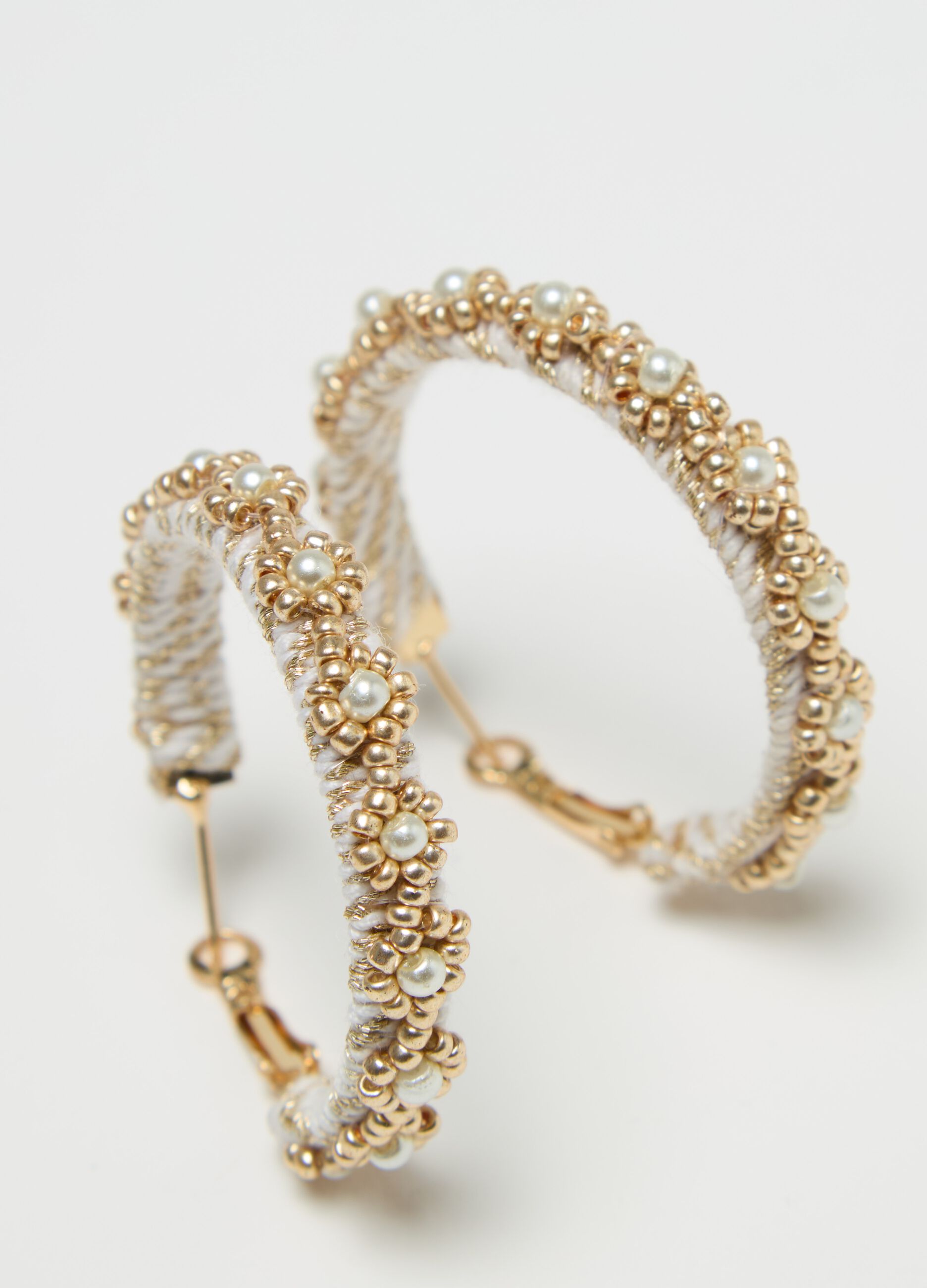 Hoop earrings with beads