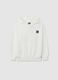 Girls' oversized pure cotton white hoodie_3