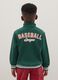 Child's green cotton-blend sweatshirt with zip_1