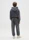 Grey jogger trousers for boys in cotton blend with oversized fit_1