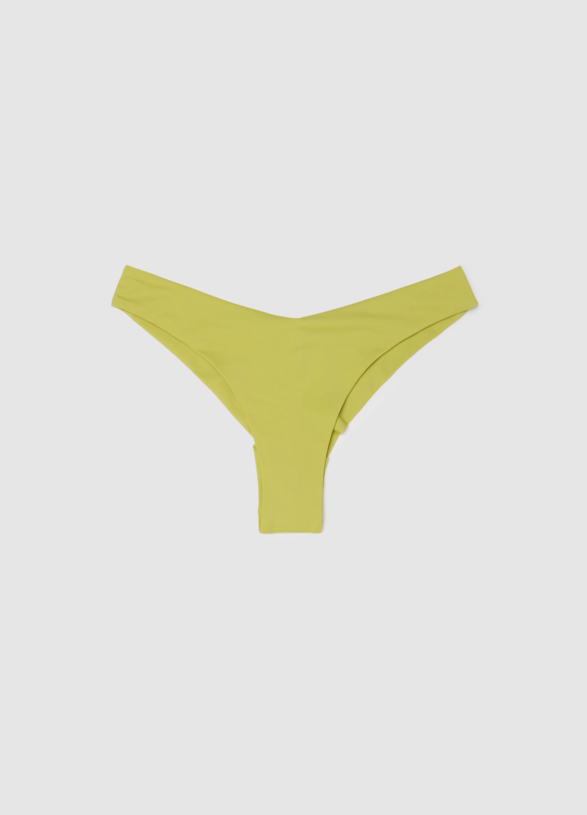 Slip bikini con taglio a V verde