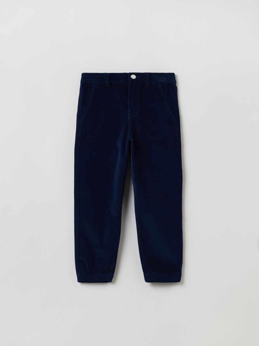Joggers in corduroy con tasche_0