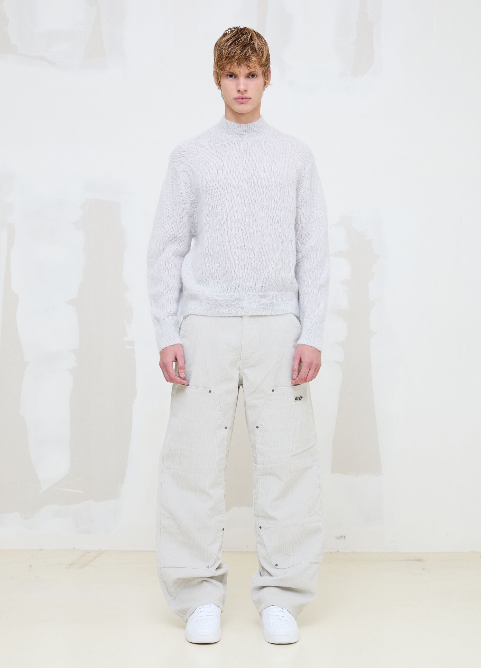 Mohair Crew Neck in Light Beige