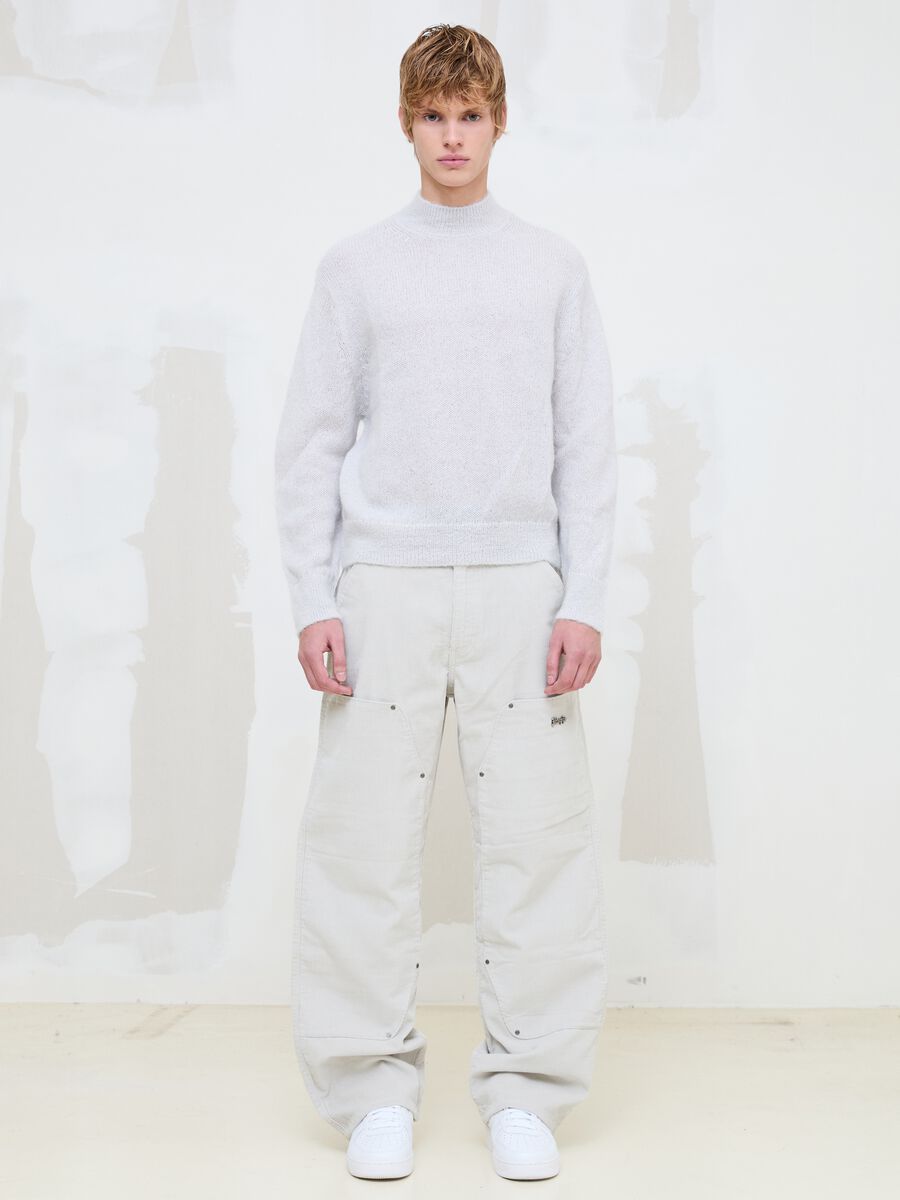 Mohair Crew Neck Light Beige_2