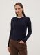 Navy cable-knit crew-neck jumper, regular fit_2