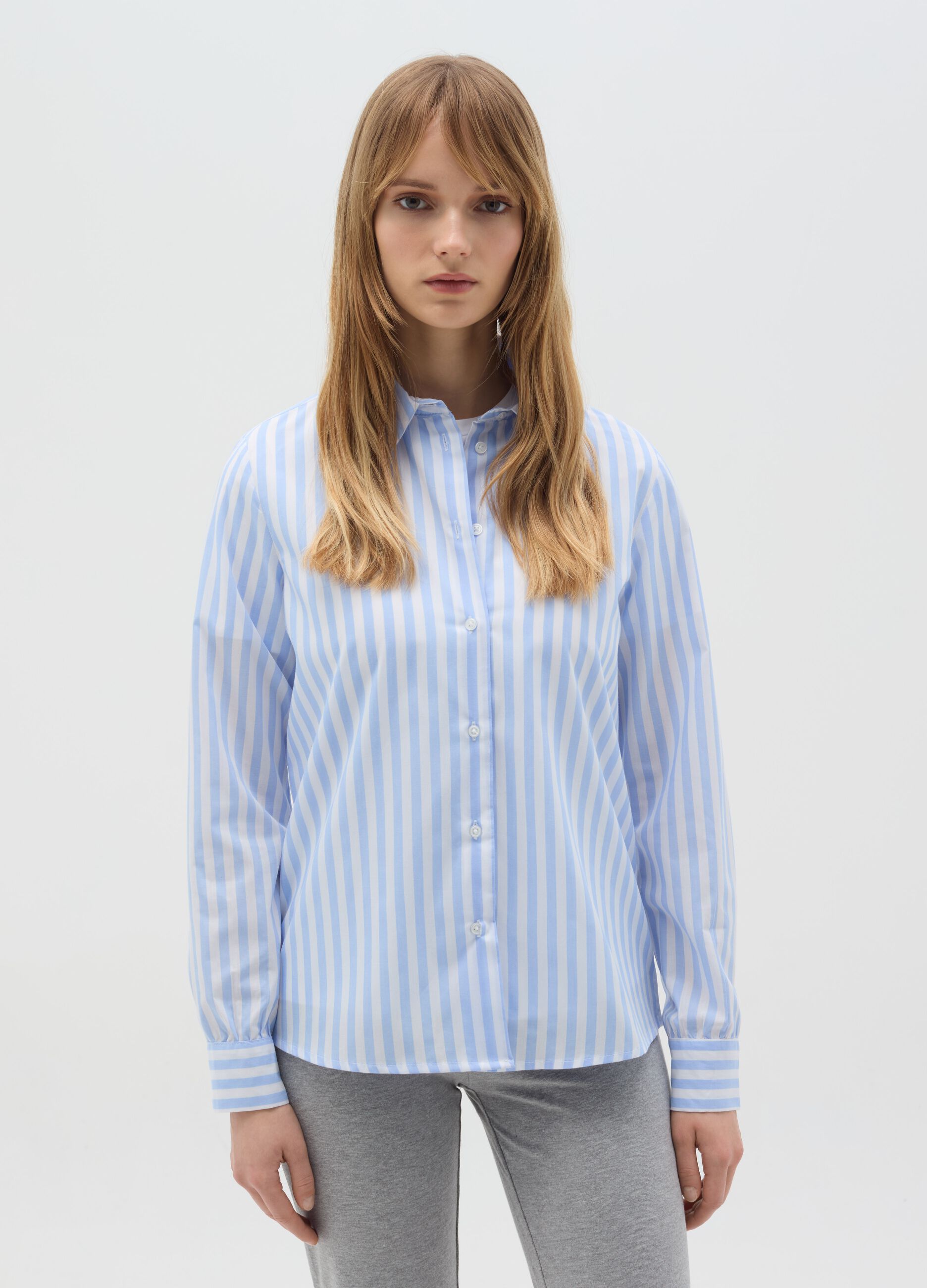 Shirt with striped pattern