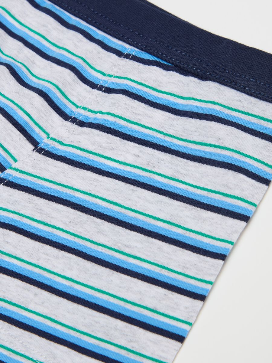 Boxer midi in cotone stretch a righe_3