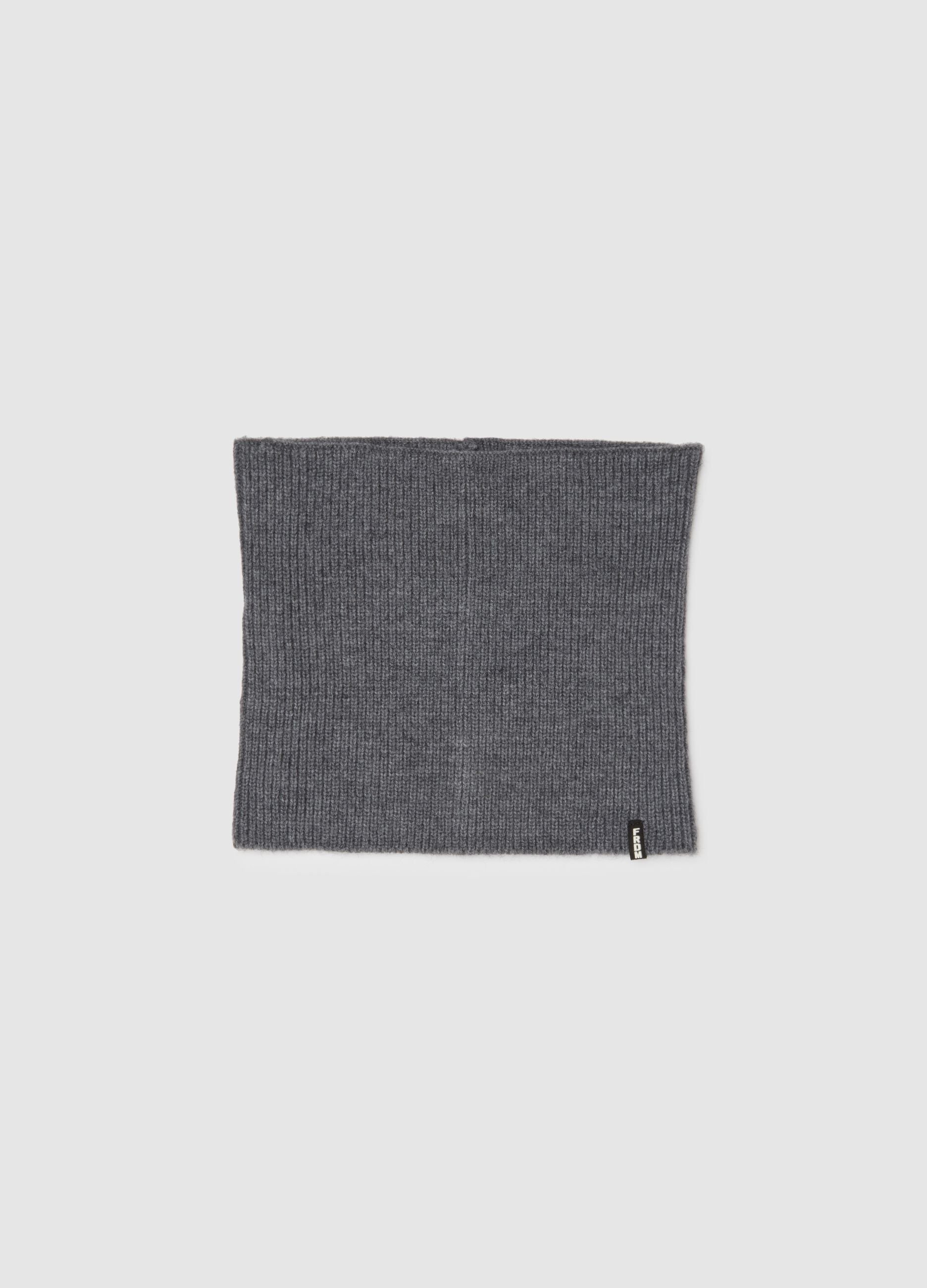 Heavy Grey Acrylic Blend Neck Warmer