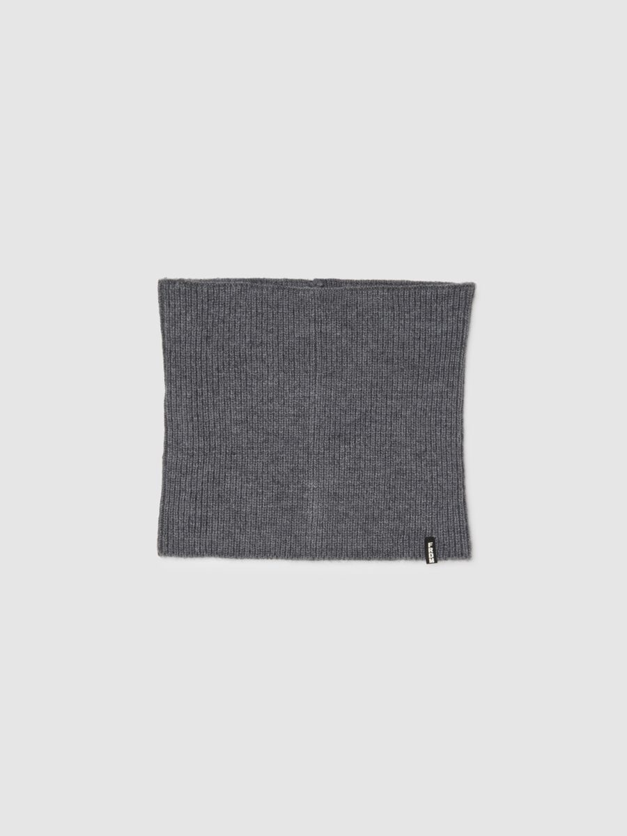 Heavy Grey Acrylic Blend Neck Warmer_0