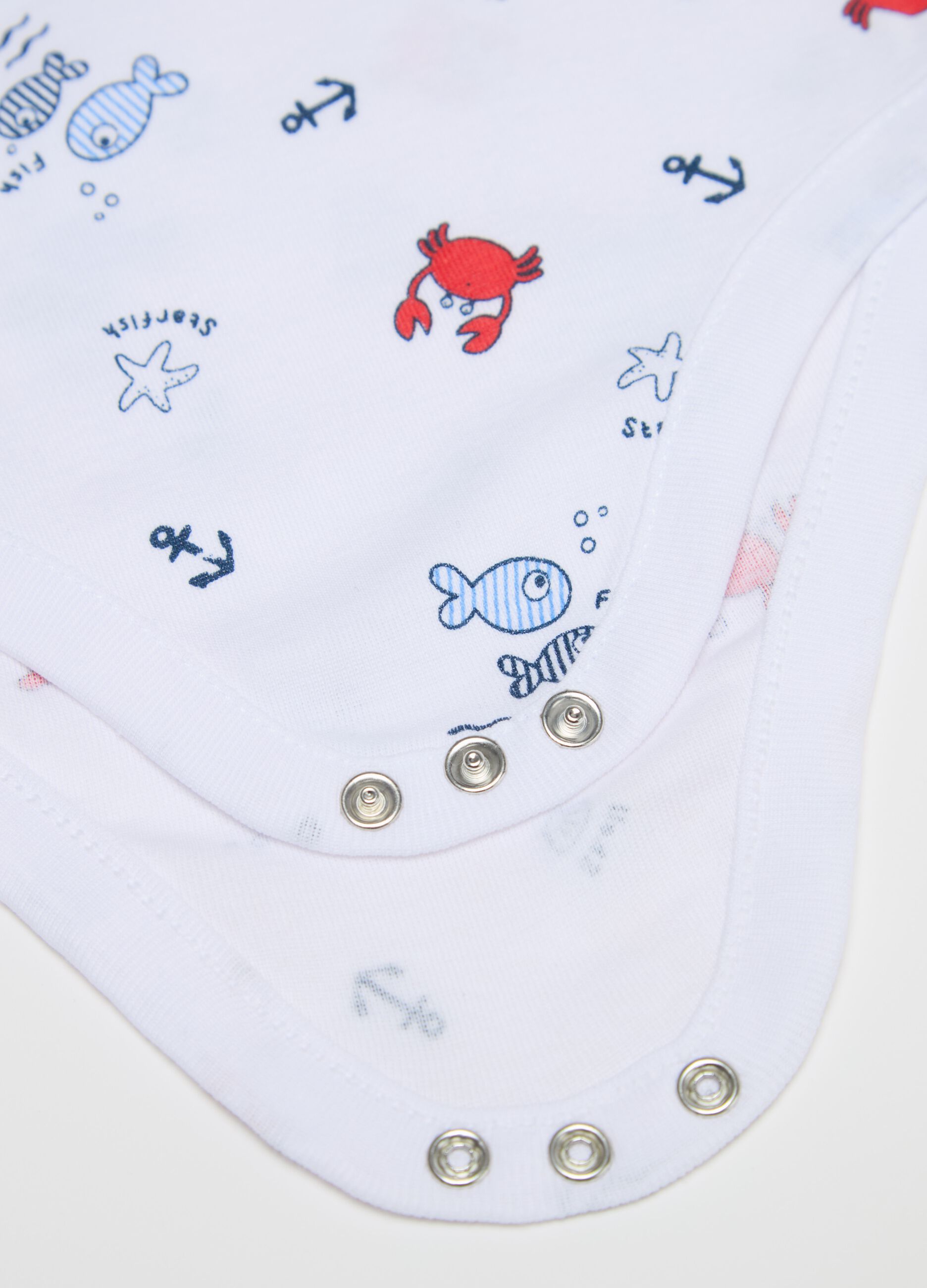 Three-pack bodysuits in organic cotton with print