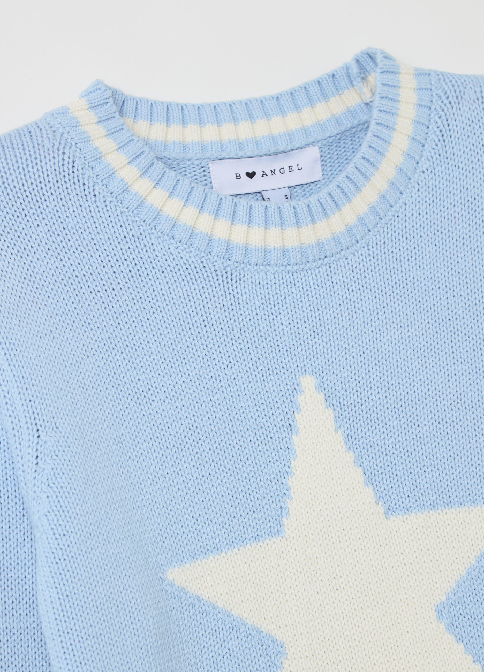 Jacquard pullover with star