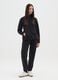 Black fleece fitted jacket with zip_1