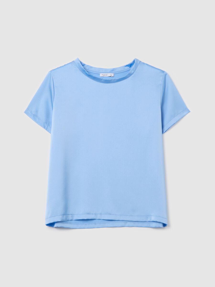 Light blue satin T-shirt_4