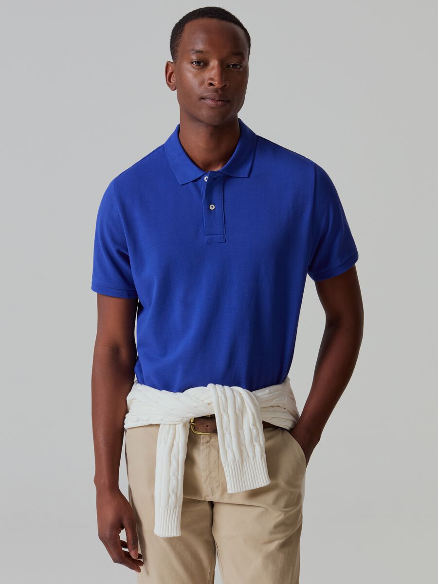 Supima cotton piquet polo shirt_0
