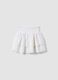 White pure cotton mini skirt_0