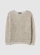 Beige cotton-blend knitted sweater_4