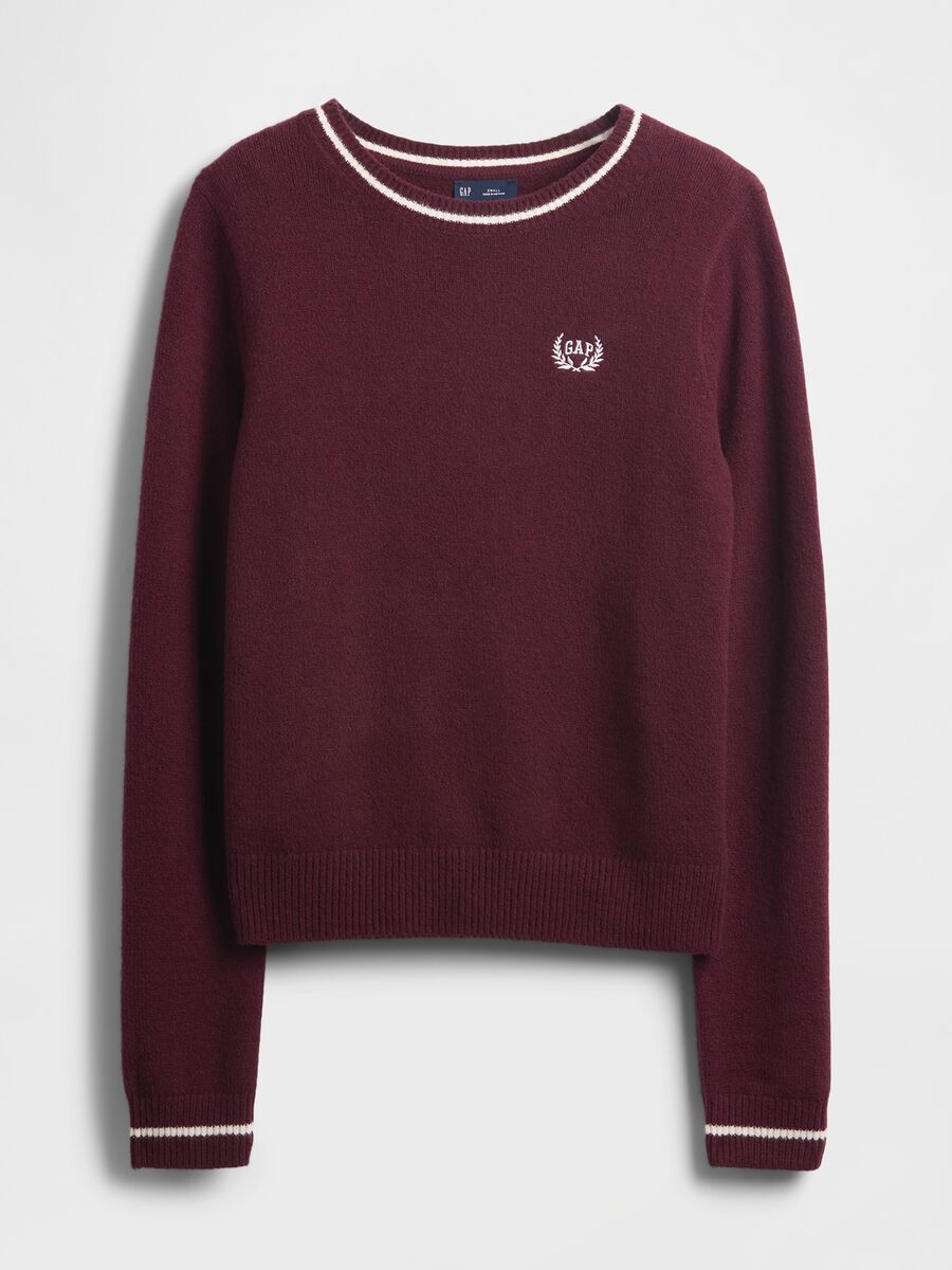 Red Sweater in Mixed Yarn_3