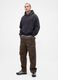 Brown Stretch Cotton Cargo Trousers_0