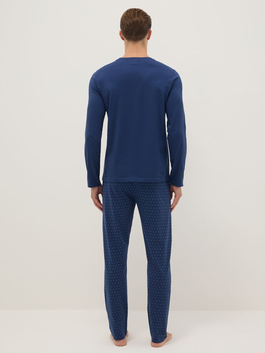 Blue pure cotton pyjamas regular fit_2