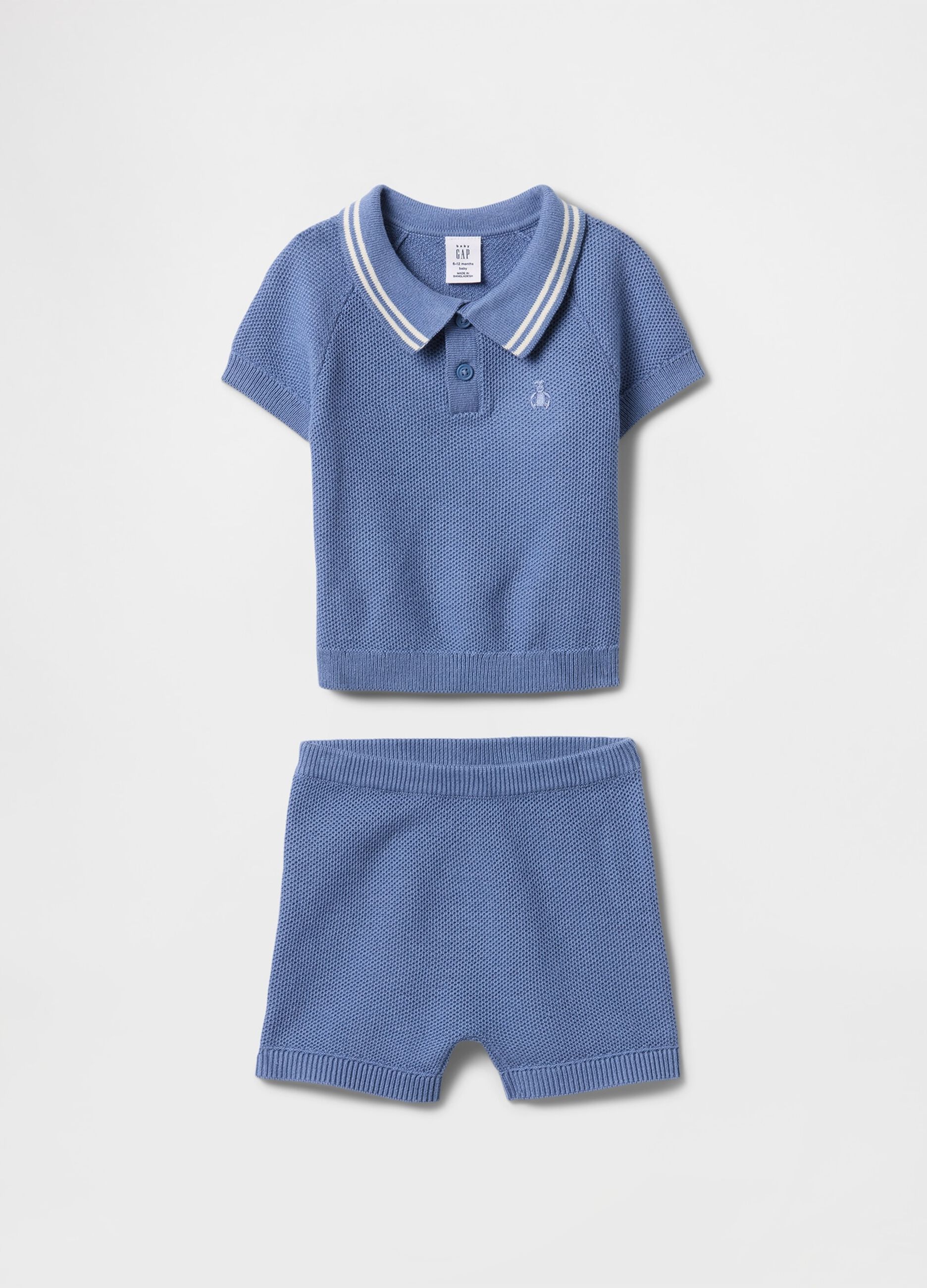 Blue Cotton T-Shirt and Shorts Set