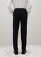 Black Slim Fit Stretch Fabric Trousers_3