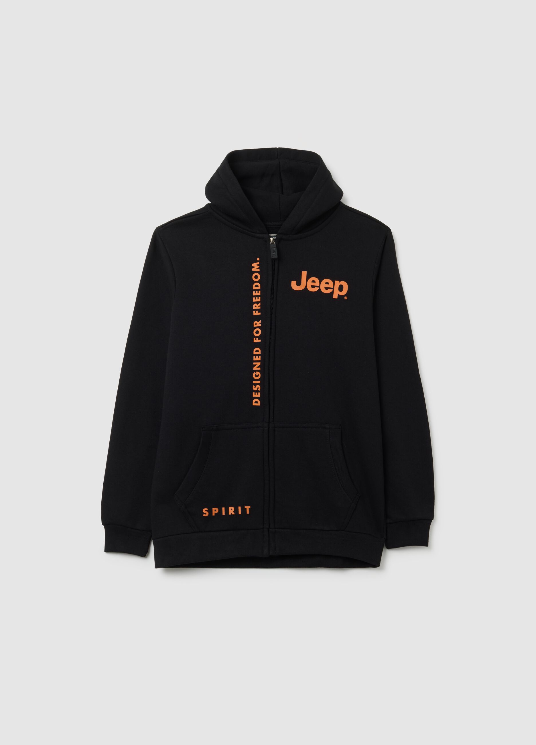 Kids' black regular fit cotton blend hoodie