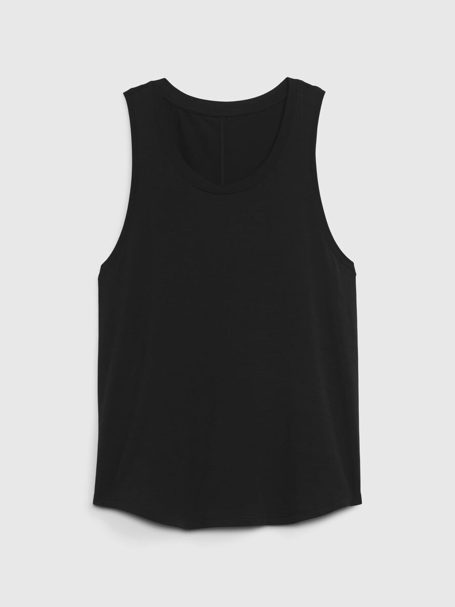 Stretch tank top with round neck_5