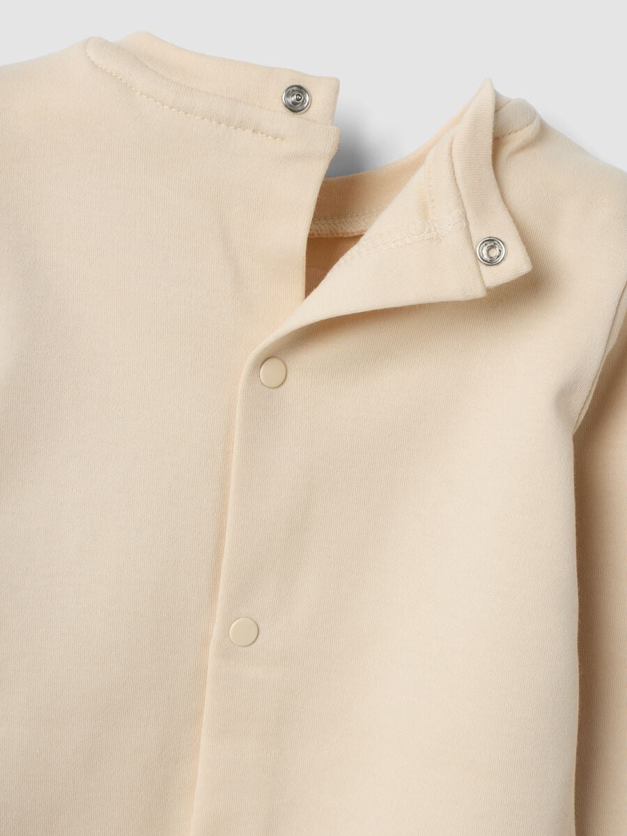 Maglietta beige in puro cotone organico girocollo_3