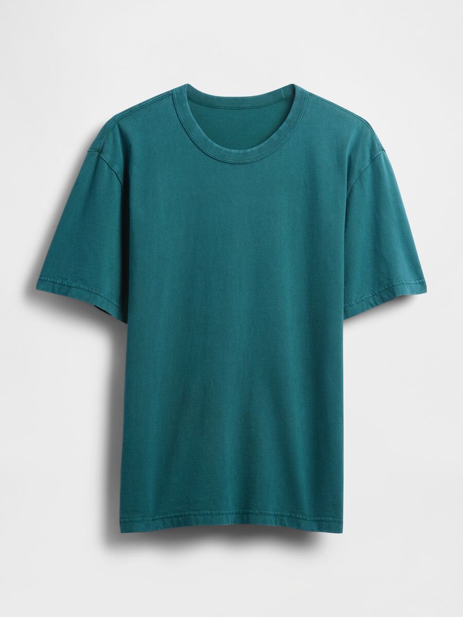 Green Cotton Short Sleeve T-shirt_4
