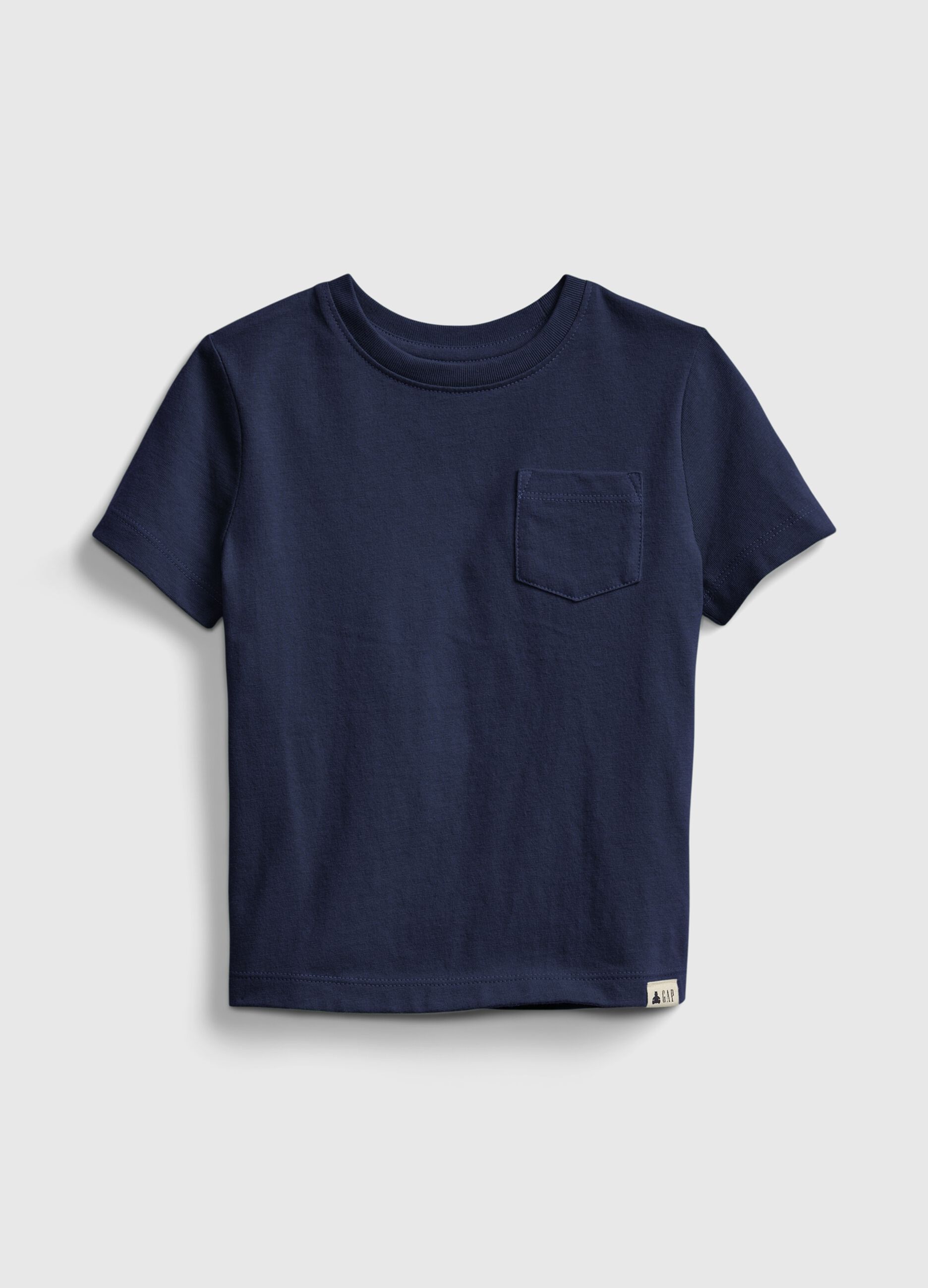 Solid colour T-shirt with pocket