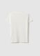 Girls' white stretch cotton fitted T-shirt_4