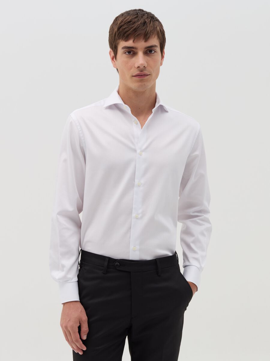 Regular-fit shirt in easy-iron cotton_0