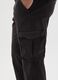 Pantaloni cargo neri in cotone elasticizzato slim fit_3