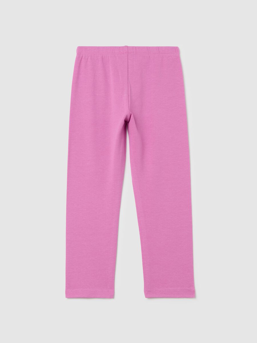 Three-quarter leggings in stretch cotton_1