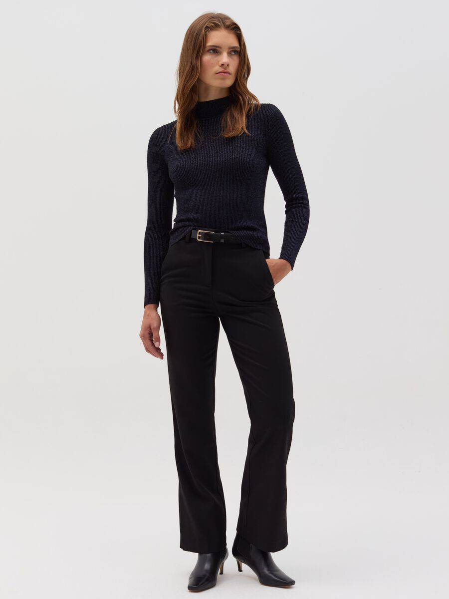 Pullover with high neck and lurex_1