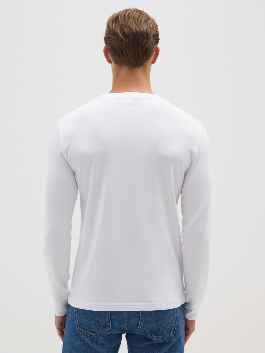 T-shirt in puro cotone bianca regular fit_2