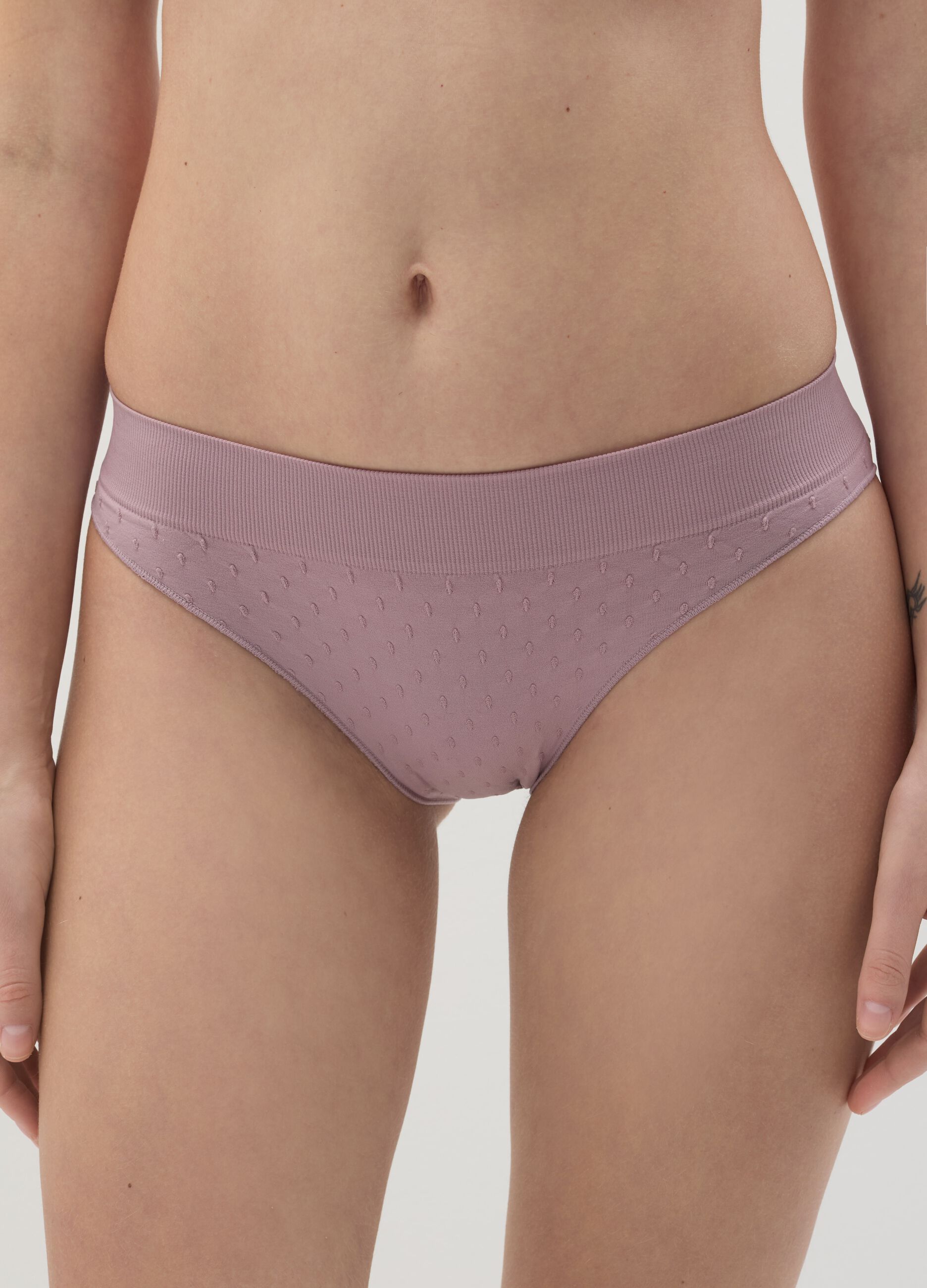 Microfibre briefs with dobby weave