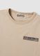 Beige pure cotton T-shirt with front and back print_4