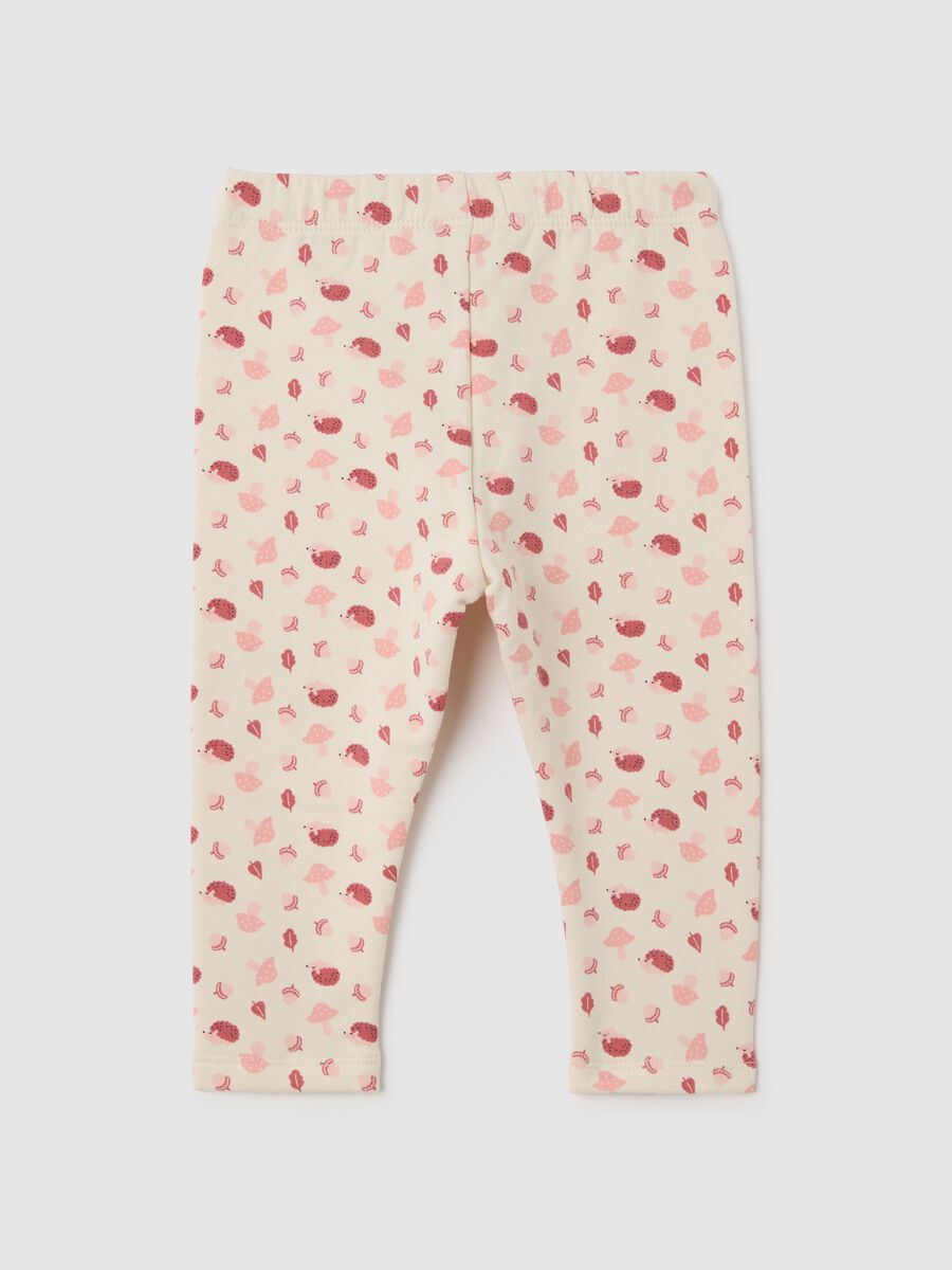Girls' multicolour cotton leggings_1