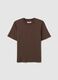 Brown T-shirt in pure Italian cotton regular fit_4