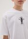 T-shirt in puro cotone bianco da ragazzo oversize fit con stampa_1