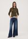 Green fitted long-sleeve crew-neck top_1