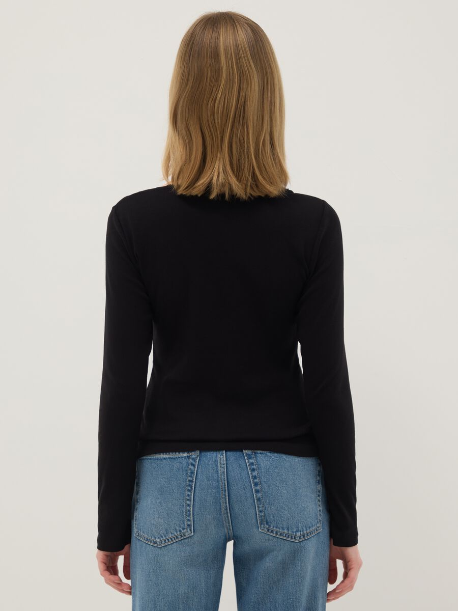 T-shirt in puro cotone nero regular fit_2