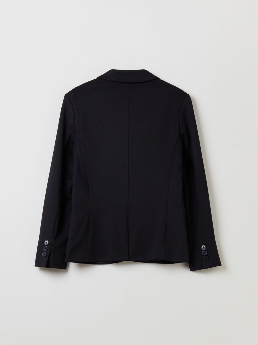 Blazer monopetto tinta unita_1