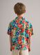 Boys&rsquo; multicolour pure viscose shirt with floral print_2