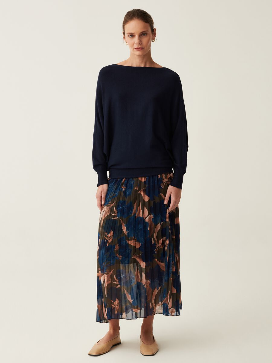 Maglia oversize con scollo a barca_0