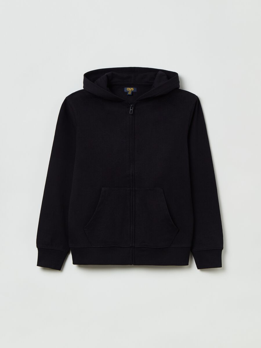 Full-zip in French Terry con cappuccio_0