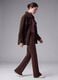 Brown flared leggings in breathable stretch fabric ALTAVIA STUDIO_0